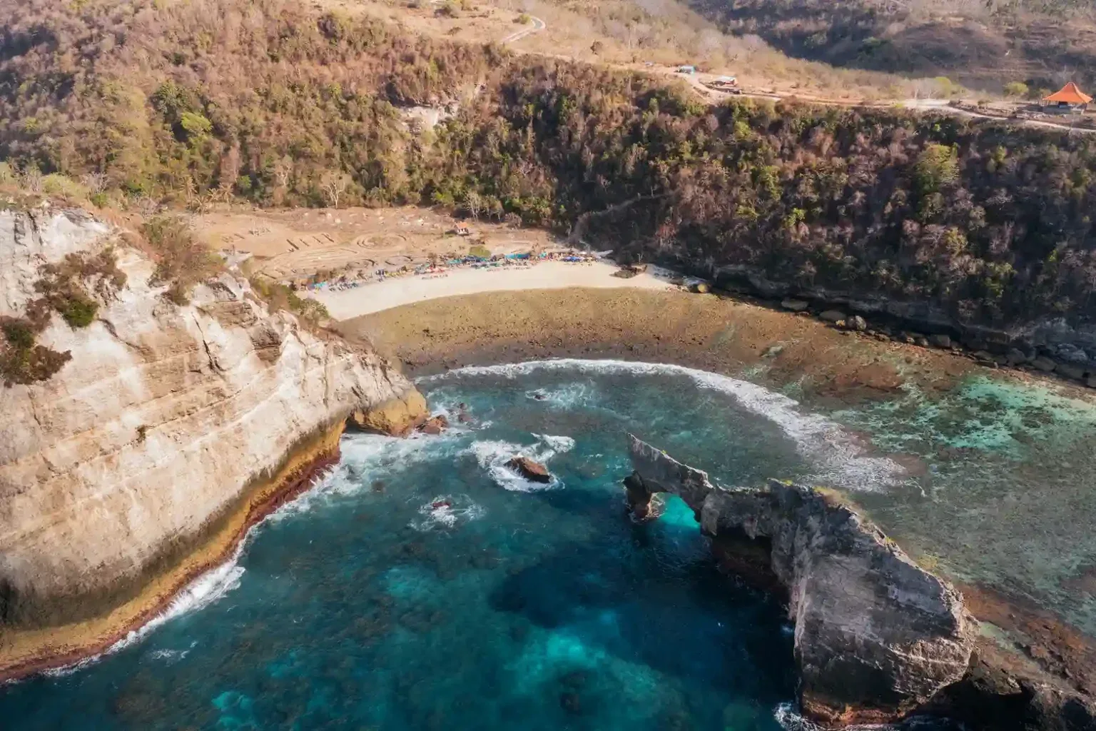 Atuh Beach cove on the east coast of Nusa Penida