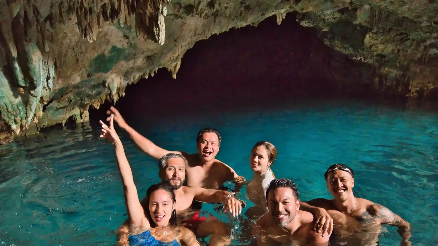 The pool inside Rangko Cave near Labuan Bajo
