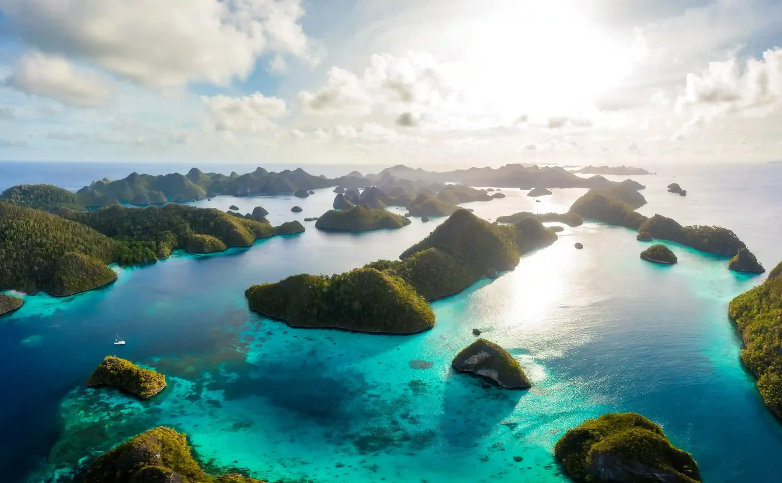 The Wayag islands seen from above, Raja Ampat